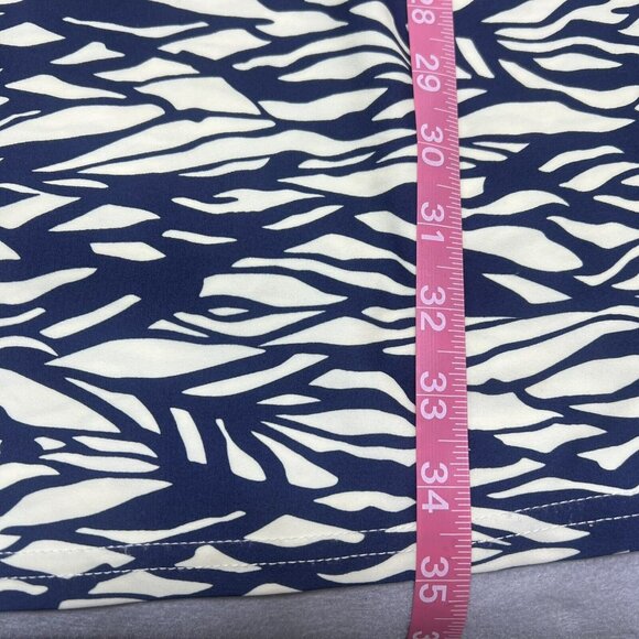 Jude Connally Dress Womens M Blue Cream Jude Cloth 3/4 Sleeve Stretch - Picture 7 of 9